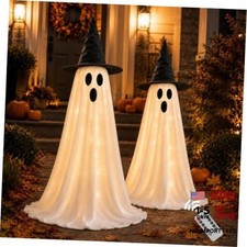 Halloween Decorations Outdoor,Halloween Ghost Lights Indoor,Spooky Ghost with picture