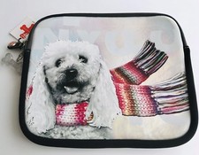 Fuzzy Nation Poodle Tablet iPad Case Protective Cover Notebook Padded Zip NWT picture