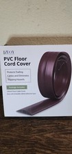 PVC Floor Cord Cover 10 Ft Length  Protect Cables Prevent Trips Black Easy Use picture