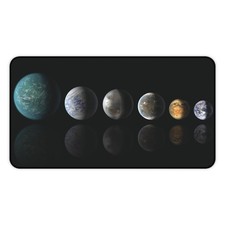 Exoplanet Lineup Desk Mat | Space Planets Mouse Pad picture