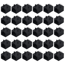 Antrader 30Pcs RJ45 Modular Jack 8P8C 8 Pins PCB Mount Telephone Connector picture