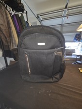 Eco Style Black Polyester Backpack Padded  Laptop Solid Universal picture