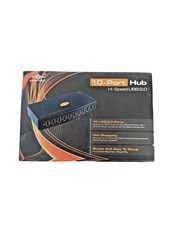 Vantec 10-Port USB 2.0 Hub Hi-Speed Desktop Expansion Open Box picture