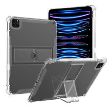 For iPad 10th/9th/Pro 12.9/Mini 6 Shockproof Clear Tablet Case With Hidden Stand picture