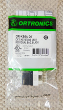 Ortronics KS6A-00 Cat6 TechChoice Keystone Jack, Black - All Are New Stock picture