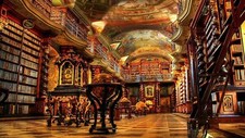 Landscape library building architecture prague czech Custom Gaming Mat Desk picture