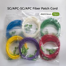 10PCS Fiber Optic Patch Cord SC/APC-SC/APC 4M 0.9mm Indoor FTTH Extension Cable picture
