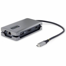 StarTech USB-C Multiport Adapter, 4K 60Hz HDMI/DP, 3-Port USB Hub, 100W PD picture
