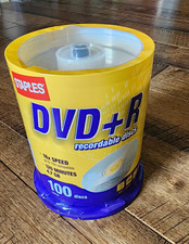 Staples DVD+R Recordable Discs 4.7GB 16x 120 Min 100 Pack Spindle 12734 picture