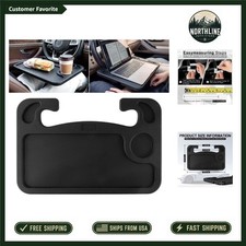 Multipurpose Car Steering Wheel Desk for Eating & Laptop - Black Elegant Design picture