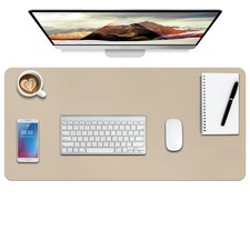 Leather Desk Pad Protector 30 x 14 Waterproof Non Slip Green Boutilon picture