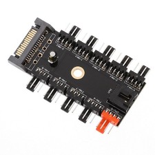 4Pin PWM Cooler Fan HUB Splitter 1 To 10 Extension SATA Power Supply Splitter A picture