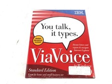 IBM ViaVoice for Windows Release 10 Std Ed, w/ Stereo Headset Mic, CD NEW picture