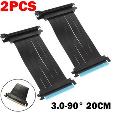 2PCS PCIE 3.0 16x Riser Cable Graphics Card Extension Cable GPU Expansion 20CM picture