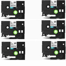 TZe121-721 Label Tape 9mm Black on White Brother P-Touch PT-D600 D400 picture