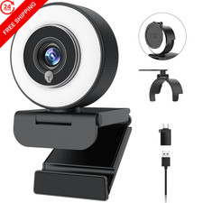 Angetube 4K PDAF Webcam with Ring Light, Light picture