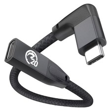 UseBean Right Angle USB C Extension Cable 0.6FT, 90 Degree USB-C BLACK  picture