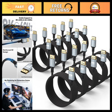 6FT DisplayPort 1.4 Cable - 10-Pack, 8K@60Hz, High-Speed 32.4Gbps, Ultra HD picture