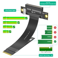 M.2 Key M 4.0 to PCI-e 4.0 4X Nvme 4.0 to PCI-e PCI-Express 4X Extension Cable picture