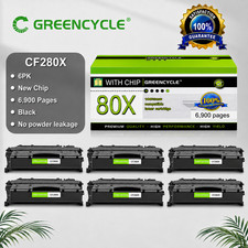 6 Pack CF280X High Yield BK Toner Fits for HP LaserJet Pro 400 M401a M401n M401d picture