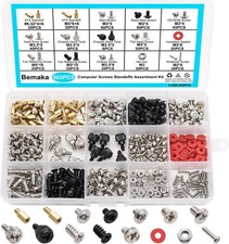 502pc Computer Screws Assortment Kit Motherboard Standoffs Brass Nickel picture