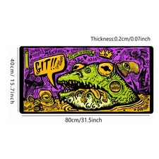 1pc Anime Frog Graffiti Large Gaming Mouse Pad & Keyboard Mat - Vibrant Graffi picture
