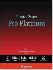 Canon 2768B022 Photo Paper Pro Platinum, 8.5 x 11 Inches, 20 Sheets picture