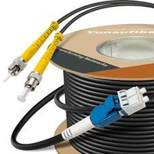 1000Ft / 300M Armored Od-5Mm OS2 LC to ST Single Mode Fiber Cable, LC-ST Fiber O picture
