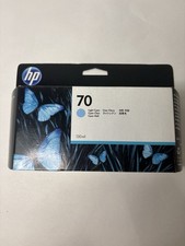 HP 70 Light Cyan Ink Cartridge DesignJet Z2100, Z3100, Z3200, Z5200 Factory Seal picture
