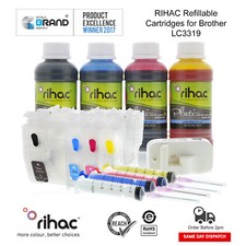 Rihac LC-3317 LC-3319 Refillable Ink Cartridges kit for Brother MFC-J6530DW 6730 picture