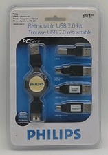 Philips USB 2.0 Adapters Kit For Printers Cameras External Drive 3ft SWR1249/27  picture