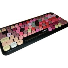 Ajazz NACODEX 308i Wireless Bluetooth Mechanical Keyboard Retro Round Keycaps picture
