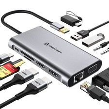 UtechSmart USB Docking Station, 11 In 1 USB C Dock Triple Display D3903-1 picture