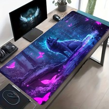 A Large Electronic Sports Gaming Mouse Pad Featuring a Neon Magical Design wit picture
