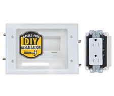 45-0071-WH Recessed Low Voltage Cable Plate with Built-In Duplex Receptacle Outl picture