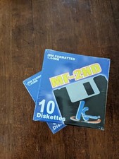 New Unopened k Hypermedia Floppy Disks IBM Formatted 1.44MB MF-2HD Black 10 picture
