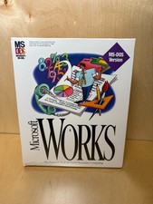 Microsoft Works 3.0 MS-DOS Factory Sealed Big Box Software picture