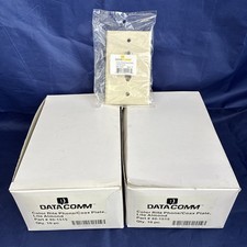 DataComm 40-1515 Color Rite Combination Phone Coax Plate Lite Almond (Lot of 20) picture