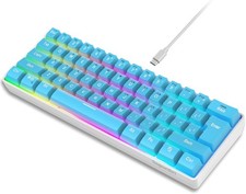 60% Wired Gaming Keyboard 61 Keys RGB Backlit Ultra-Compact Small for PC Mac picture