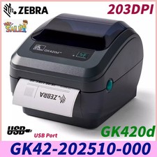 Zebra GK420D Direct Thermal Barcode Label Printer 203dpi USB GK42-202510-001 picture