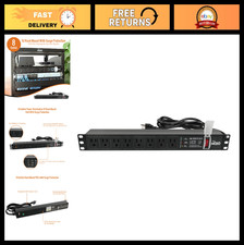 8-Outlet Rack-Mount PDU with Surge Protection, 6ft Cord, LED Indicators, UL List picture