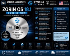 Zorin OS 18.1 Core Linux DVD 64-Bit Live Boot Install Disc Windows Alternative picture