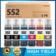 T552 6-Pack Ink Bottles(BK/PBK/C/M/Y/GY)for Epson EcoTank ET-8500 ET-8550 picture