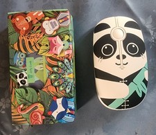 CUTE PANDA BEAR SLIM JELLY COMB WIRELESS MOUSE W BATTERY picture