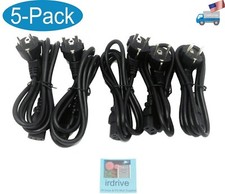 5-pack: NEW Awin 5ft AC EU Type F Schuko CEE to IEC C13 PC European Power Cord picture