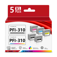 PFI-310 Ink Tank 330ML (5-Pack, Matte Black, Cyan, Magenta, Yellow, Black) picture