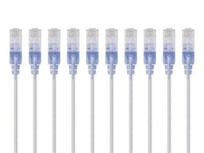 Monoprice SlimRun Cat6A 3ft Ethernet Cable 10 Pack High Density Networking picture