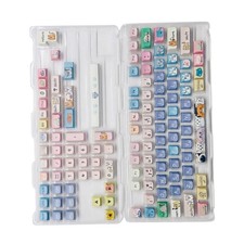 Cat Themed Keycaps Cute Cartoon Cat Themed Keycaps With Russian Characters For picture