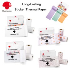 Phomemo Sticker Label Thermal Paper 3 Rolls Label for T02 M02 Pocket Printer picture
