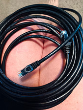 Cat 6 Black RJ-45 to RJ-45 Ethernet Cable 25 ft Round Cable Universal Compatible picture